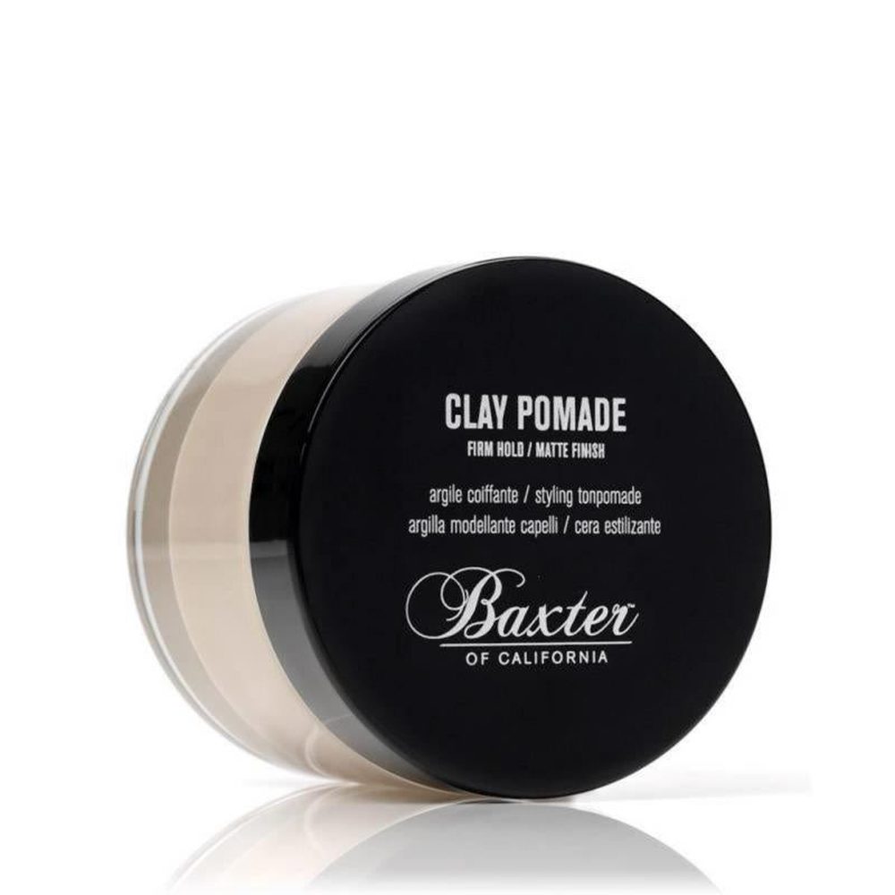 Baxter of California Clay Pomade tenuta forte – Colore grigio/beige (prodotto)