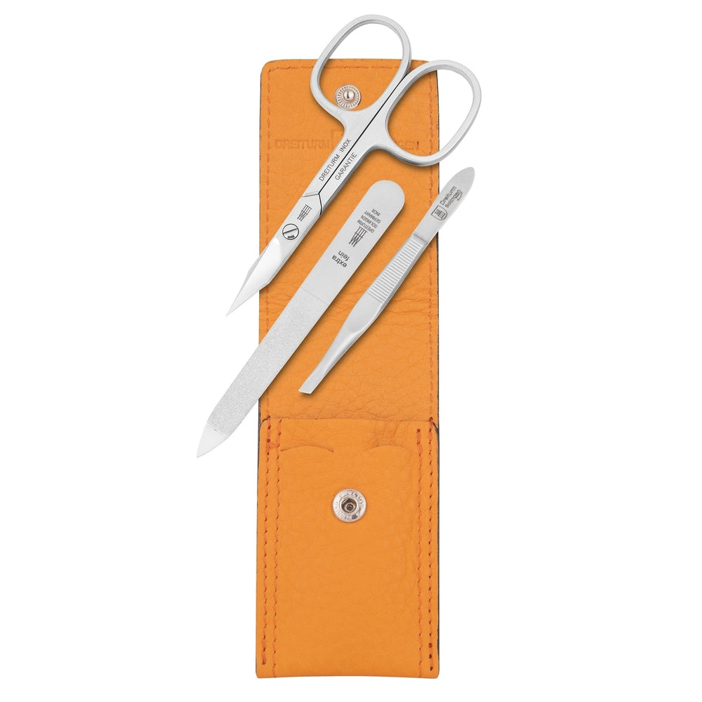 Dreiturm manicure case, 3-piece, in Mirabelle – Made in Solingen