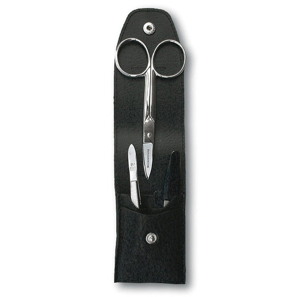 Dreiturm manicure case 4 inch with nail scissors – MANUFAKT edition in a Solingen leather case