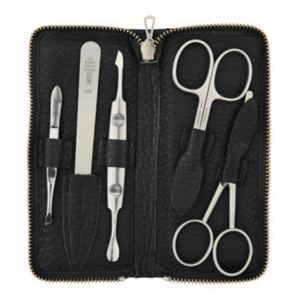 Dreiturm manicure-etui, 5-delig, met instrumenten van roestvrij staal uit Solingen