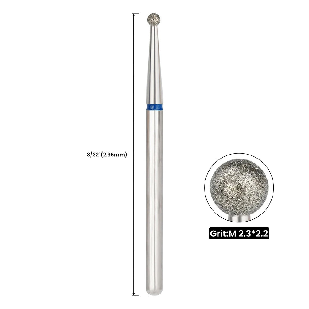 Diamond burr ball shape for manicure – Length 4 cm