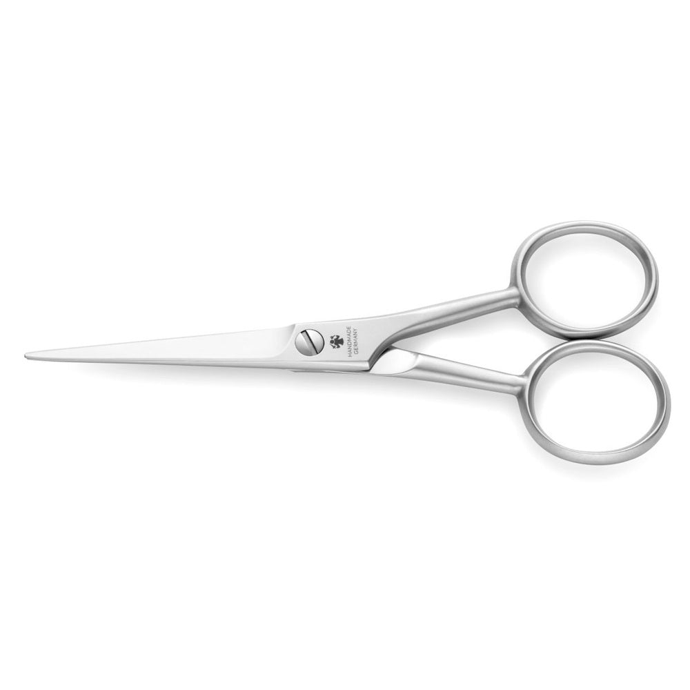 Dovo beard scissors with micro-serrated blade on one side for beard contours – view 2