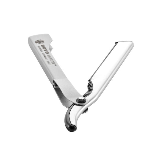 Dovo aluminium shavette with tool-free quick-change blade holder – view 2