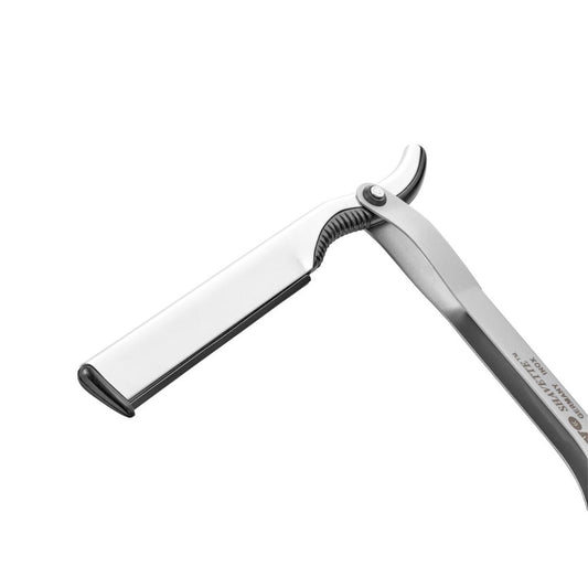 Shavette with replaceable blade system for hygienic barber shaves – view 2