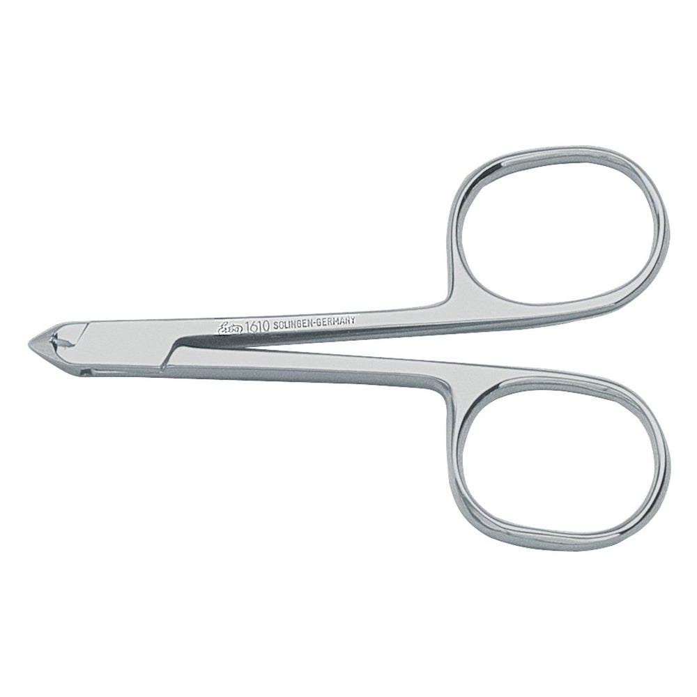 Pince à cuticules Erbe en forme de ciseaux 8,5 cm acier carbone nickelé