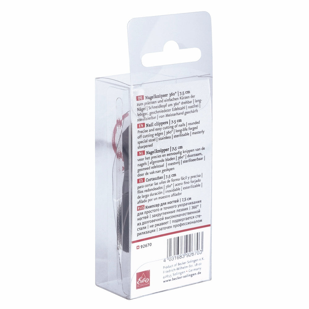 Expositor cortaúñas Erbe 360 inox 6 piezas