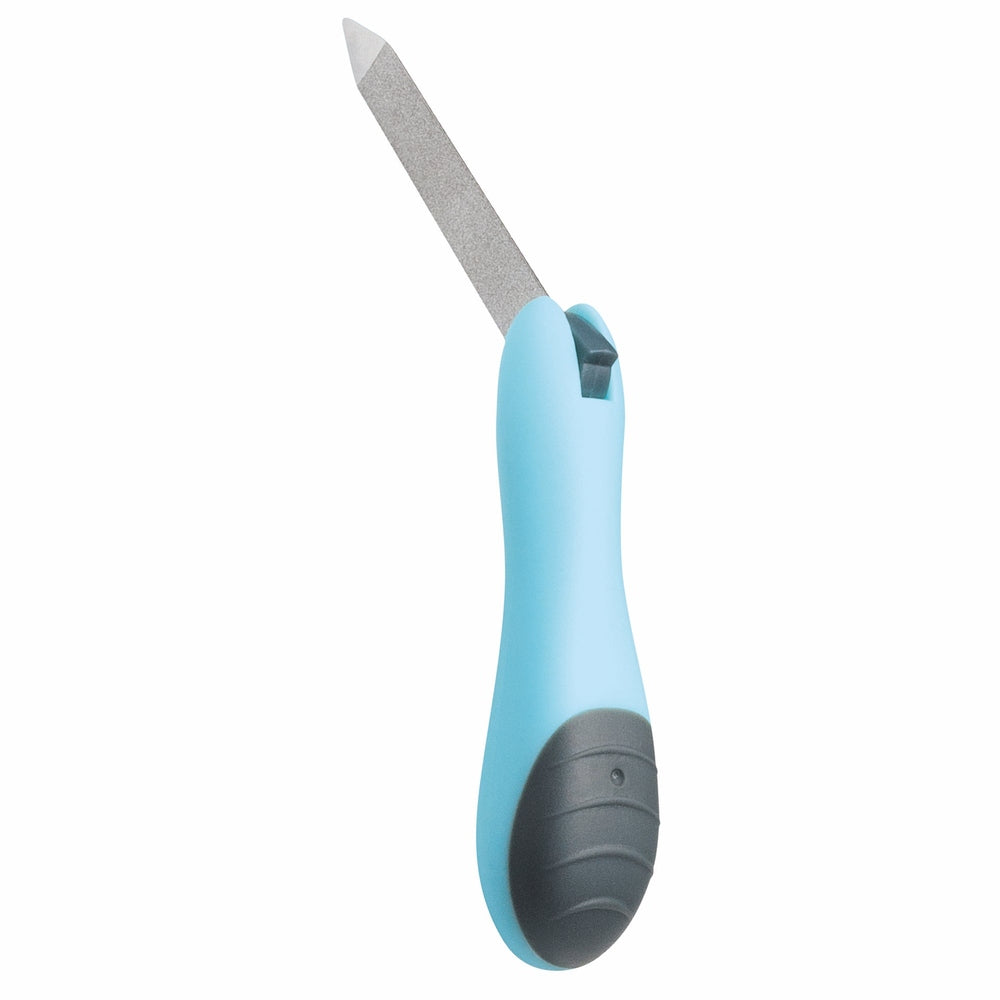 Erbe Folding Nail File Pocket Pastel Blue – Length 13 cm