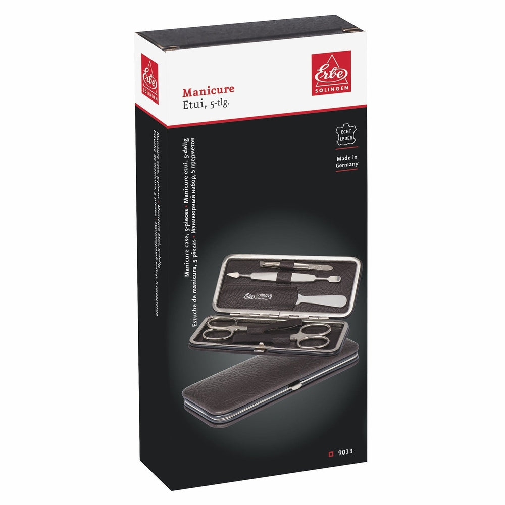 Erbe Manicure Clasp Case Brown 5-piece – Case brown, instrument set, view 4