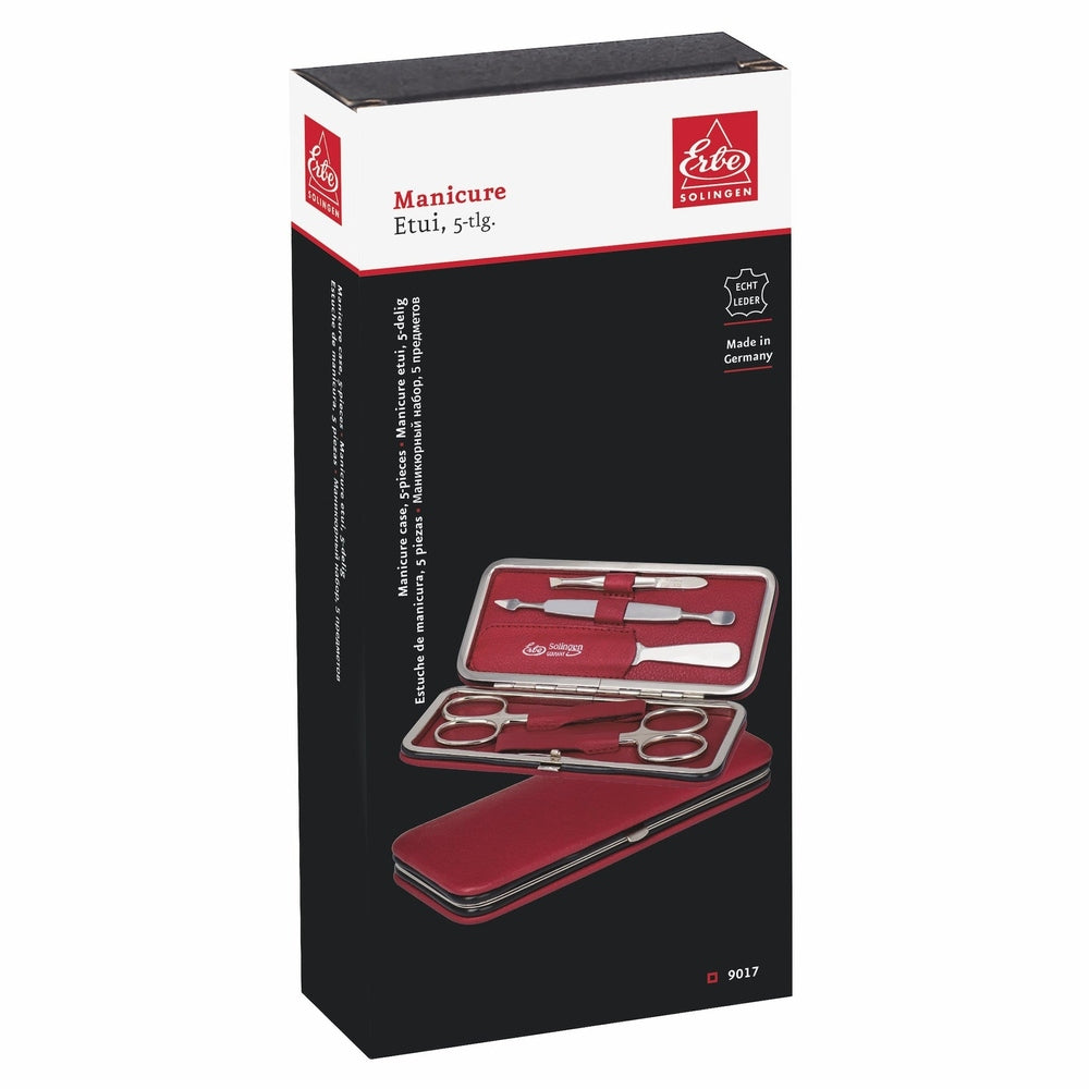 Étui de manucure Erbe à fermoir, rouge, 5 pièces – Étui rouge, vue 3