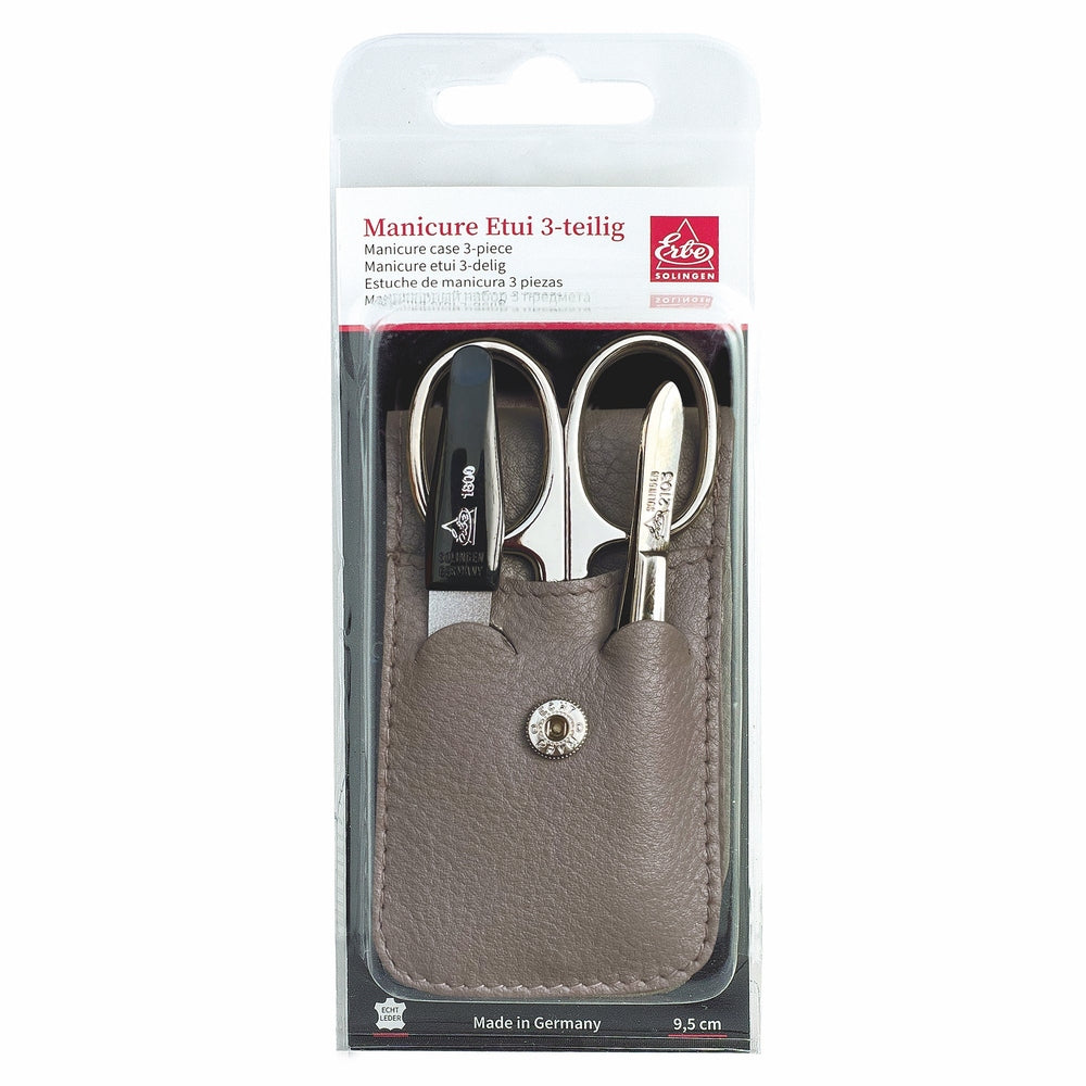 Erbe Manicure Pocket Case Taupe Blister Pack – Case in taupe, view 3