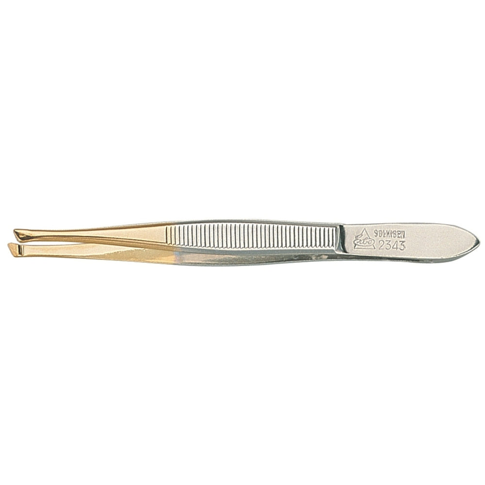 Pinza Erbe oblicua con punta dorada