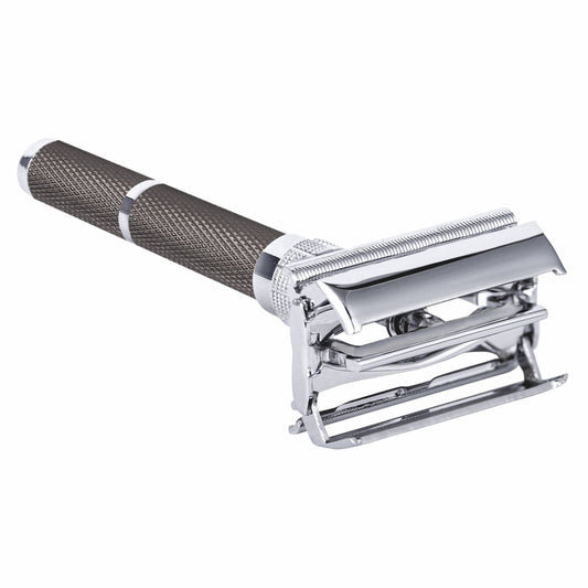Erbe Razor Tradition Black Plaid – Stainless steel, black, checked pattern, view 2