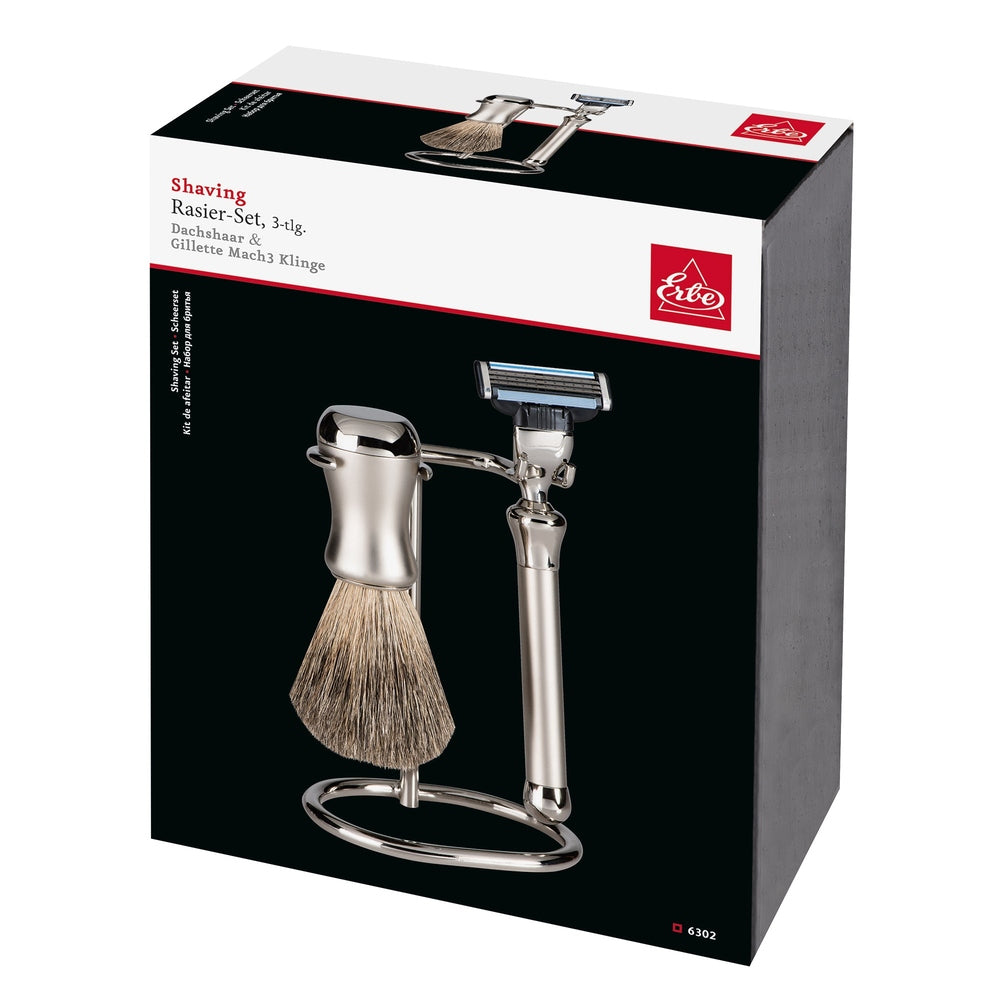Erbe shaving set Gillette MACH3 – stainless steel, view 2