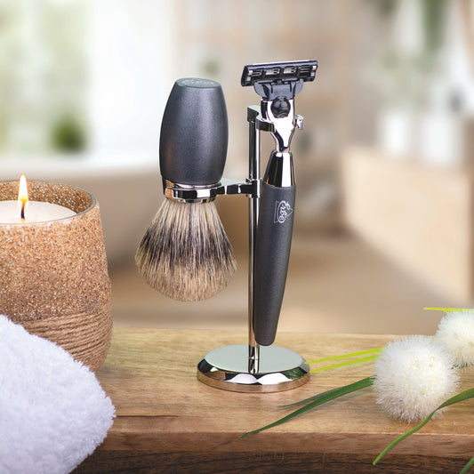 Erbe shaving set Gillette MACH3 Stone fine resin – Colour grey