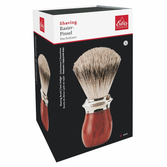 Erbe shaving brush badger hair burl wood
