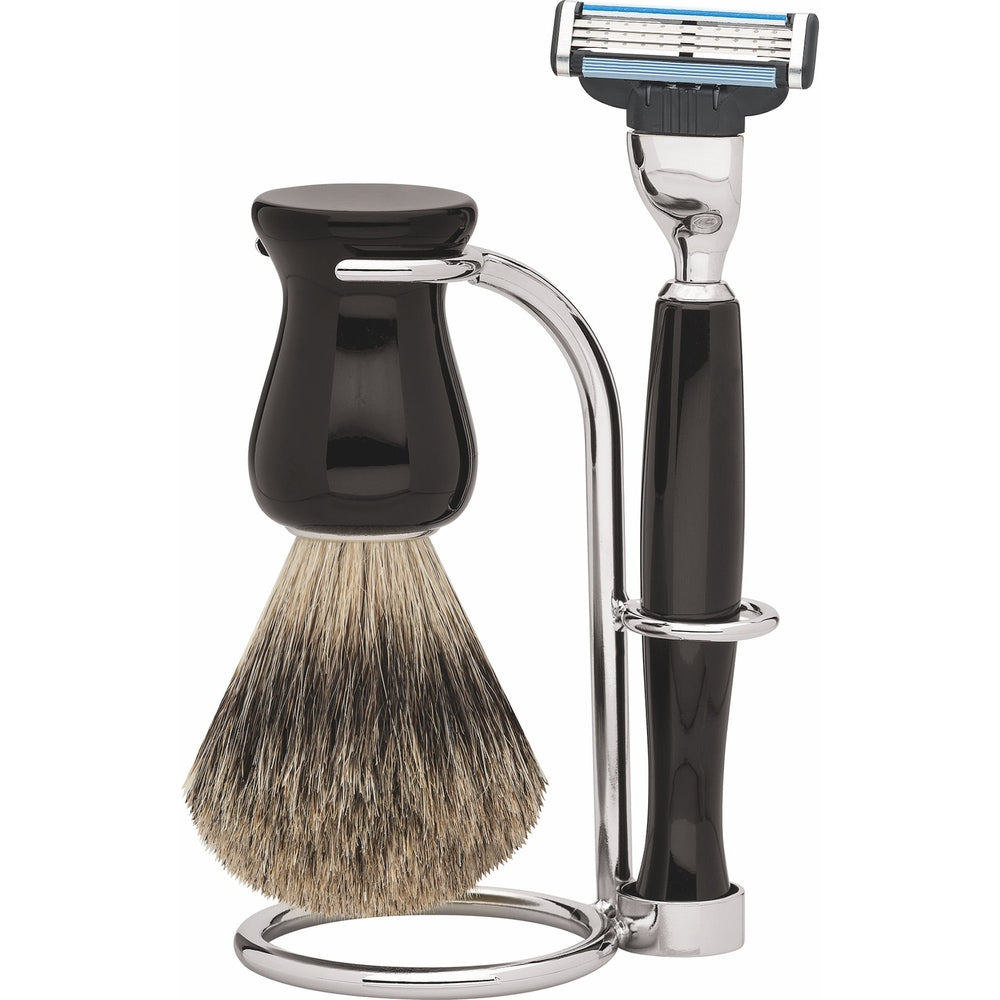 Set de afeitado Erbe Barcelona resina noble Mach3 – forma de mango ergonómica