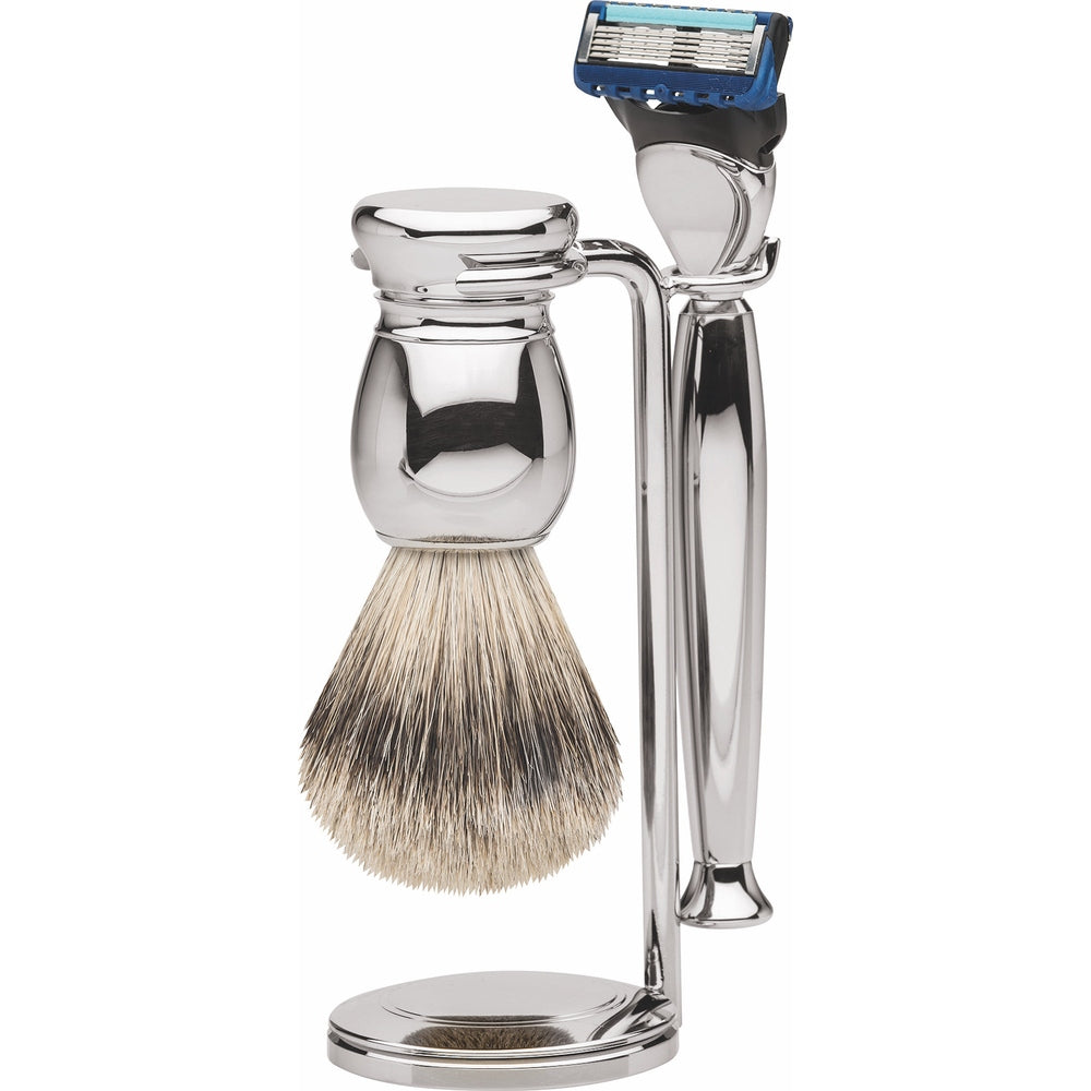Erbe Shaving Set Milano Metal Fusion Silvertip