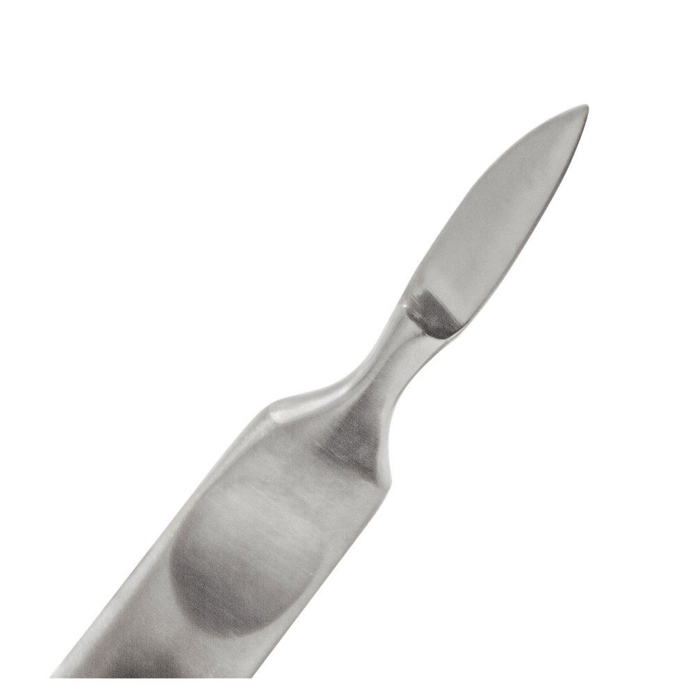 Ergonomic handle of the flat nail knife for work on the nail fold – view 2