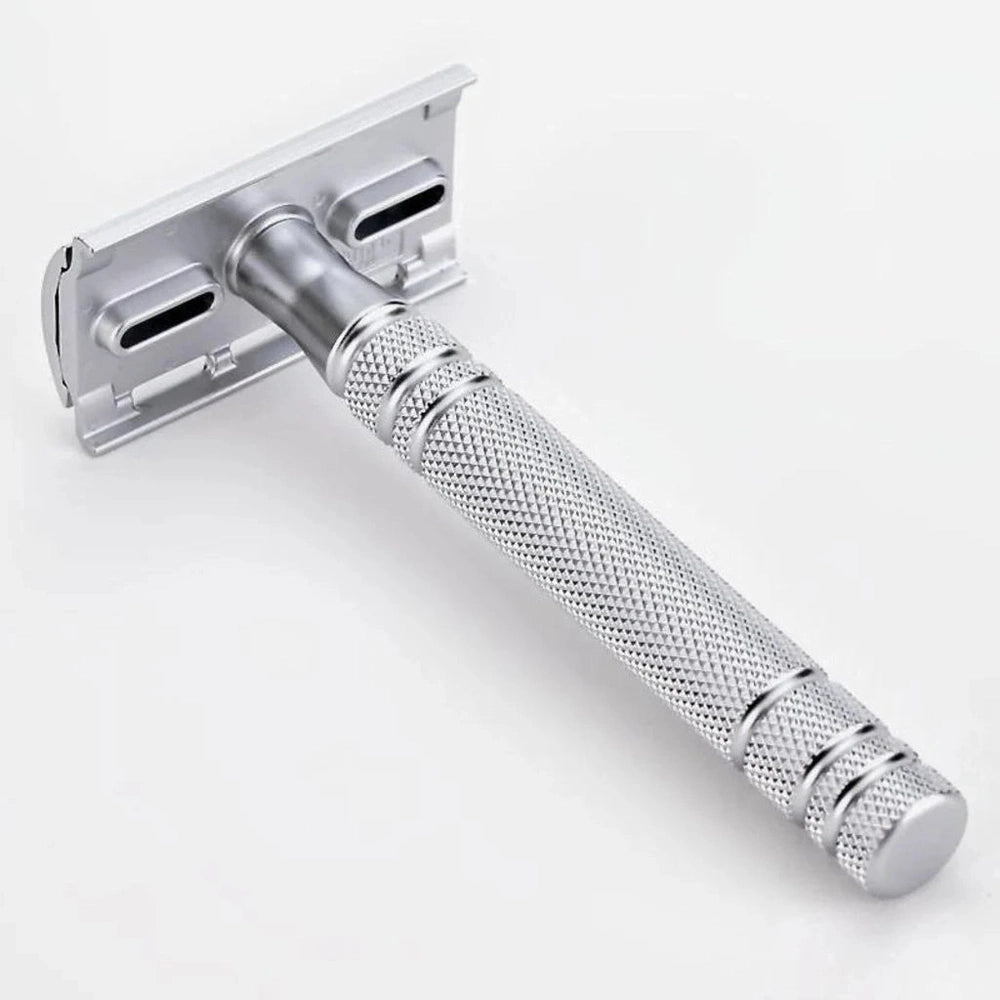 Maquinilla de seguridad FEATHER AS-D2, fabricada íntegramente en acero inoxidable – vista 3
