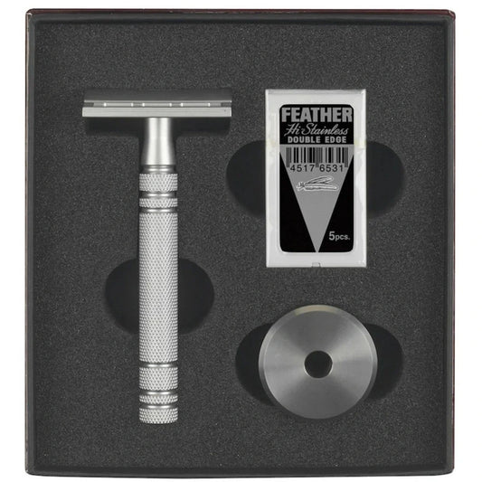 Feather AS-D2S as a set with stand, razor blades and lacquer box – view 2
