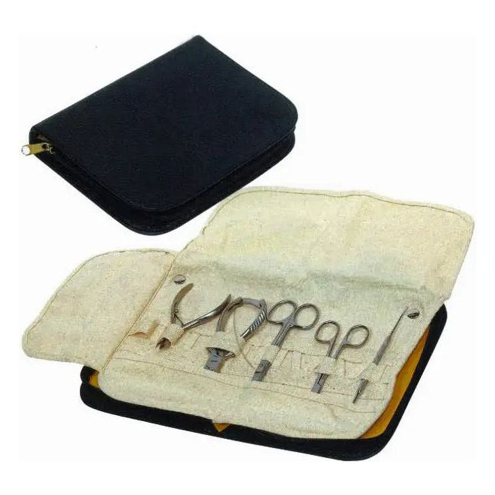 Empty fabric instrument case with zip for foot care instruments