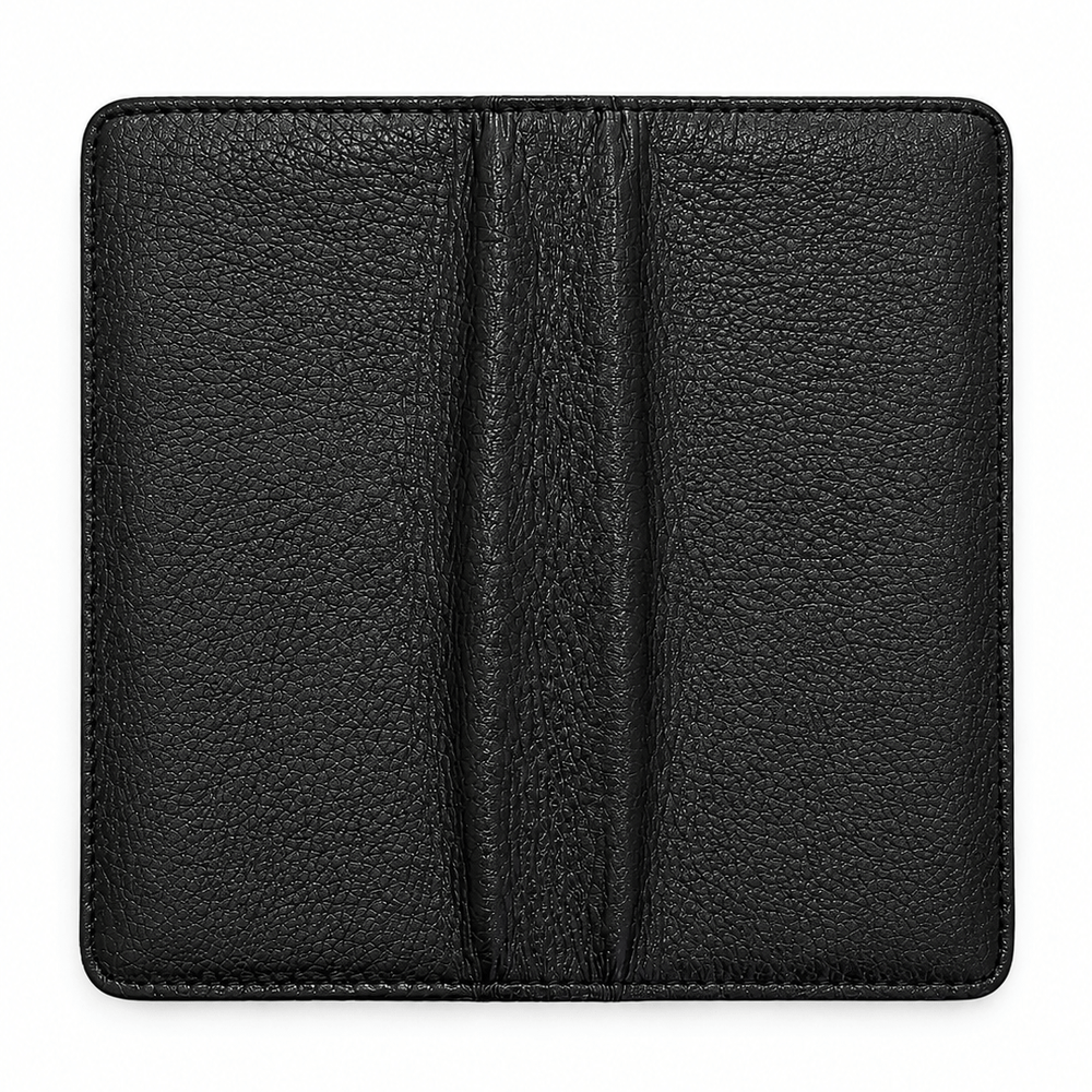 Astuccio manicure 4 pezzi pelle bovina nero