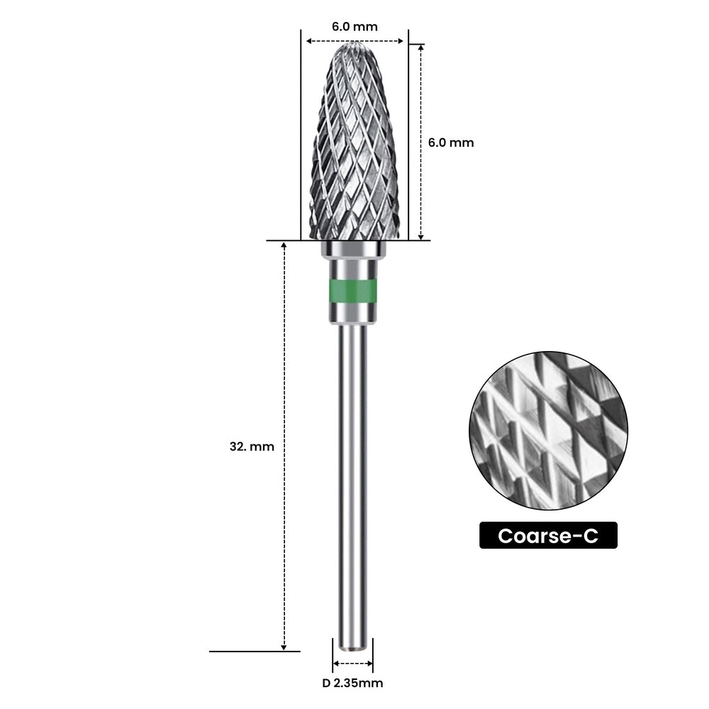 Hardmetalen nagelfreesbit (grof-C) – Lengte 4 cm