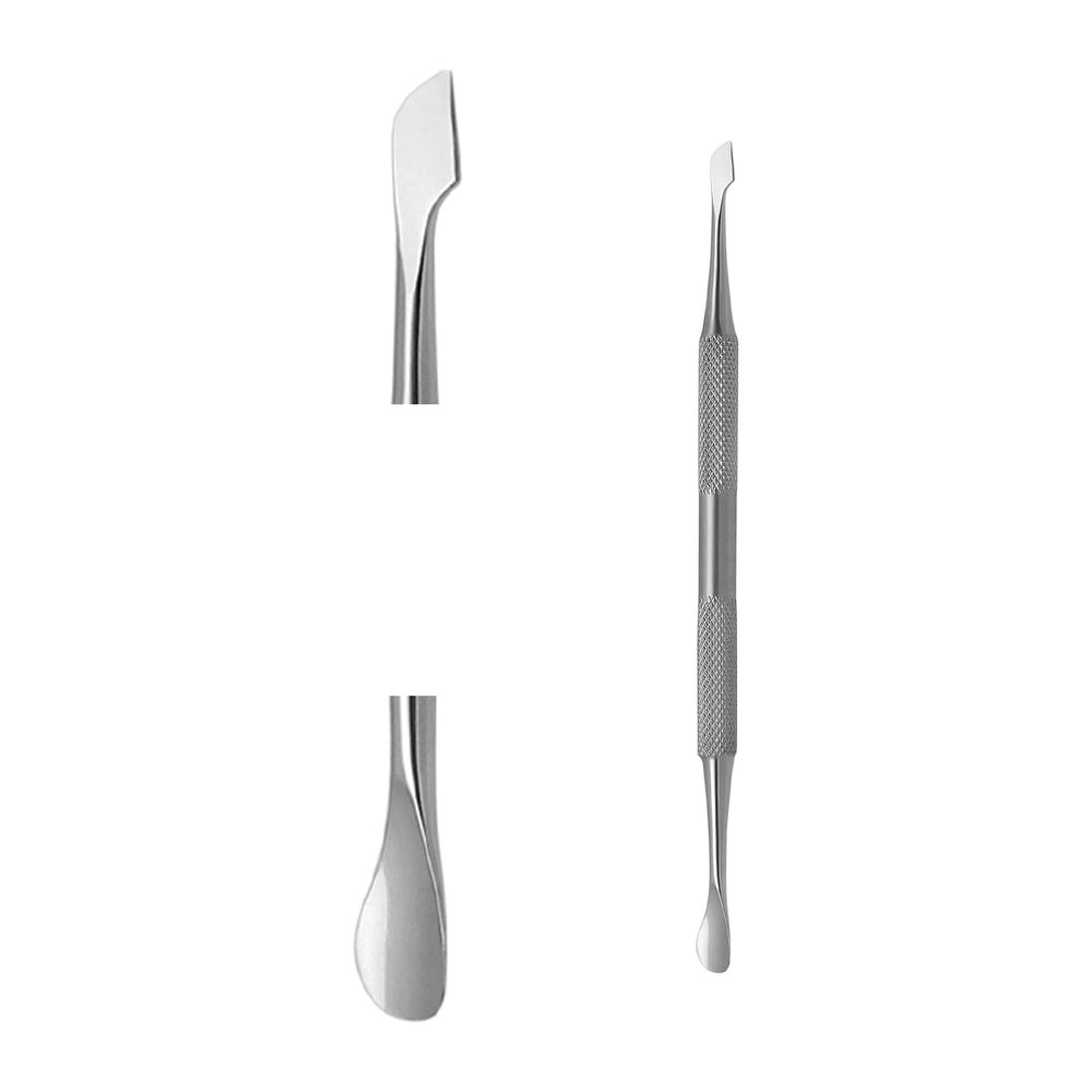 Instrument double face avec lame pour retirer les cuticules et côté nettoyeur d'ongles