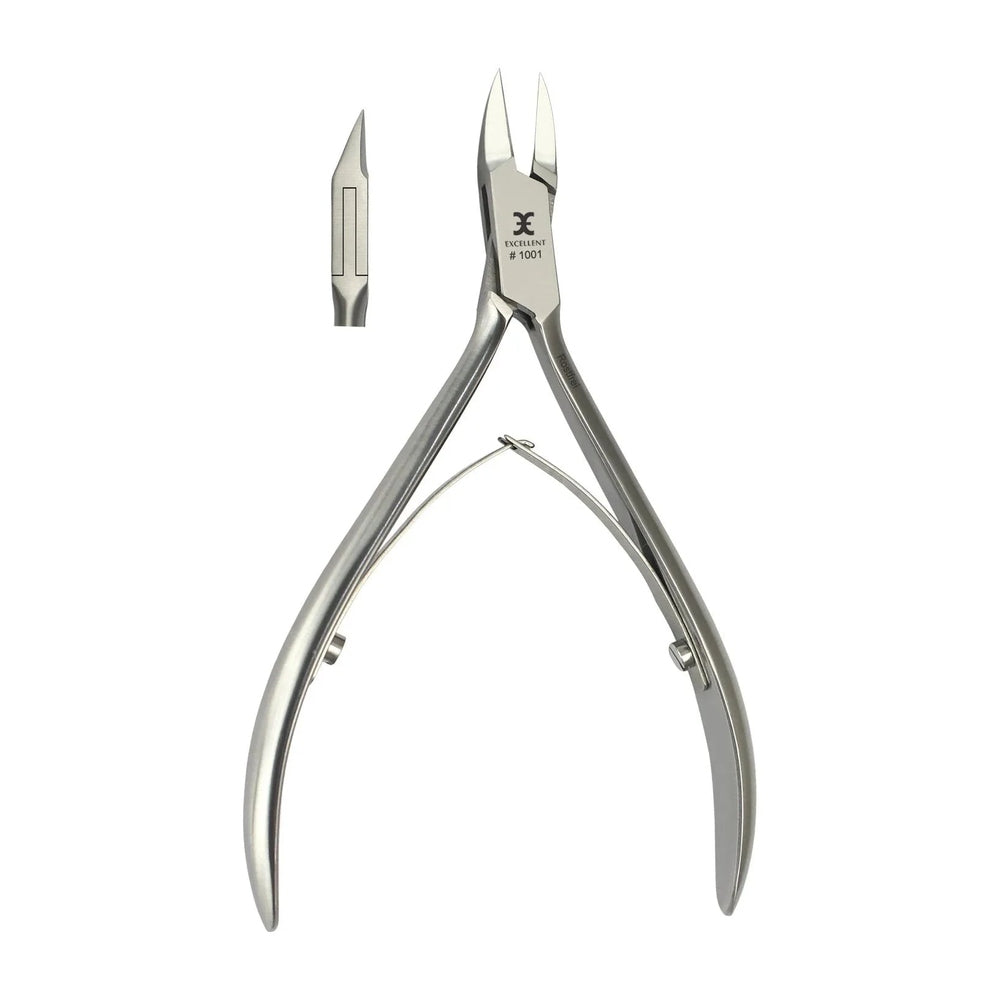 Tronchesino per unghie Basic con lama dritta e doppia molla incrociata, 11,5 o 13 cm