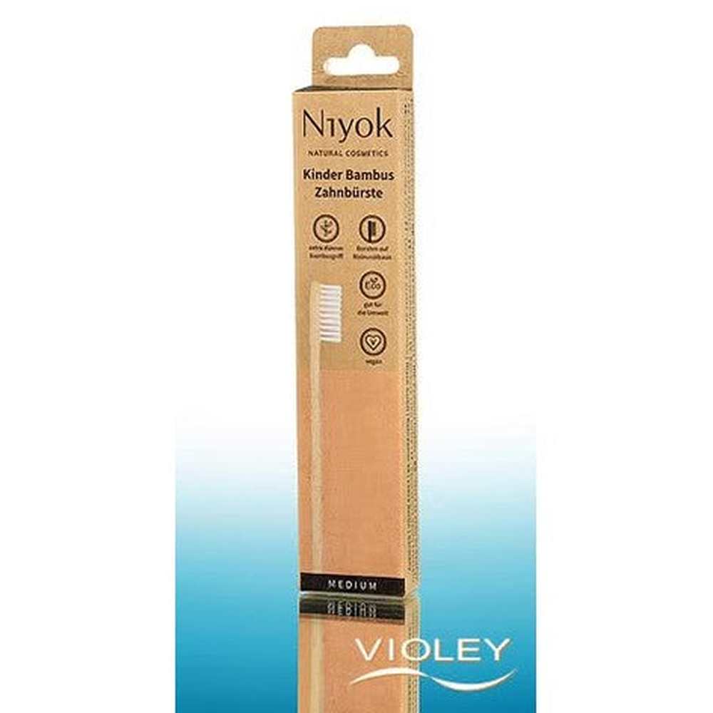 Cepillo de dientes de bambú Niyok Kids – Bambú, cerdas a base de aceite de ricino