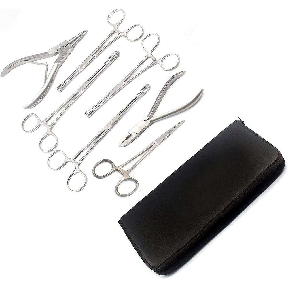 Set de pinces et clamps de piercing, les sept instruments Excellent – vue 2