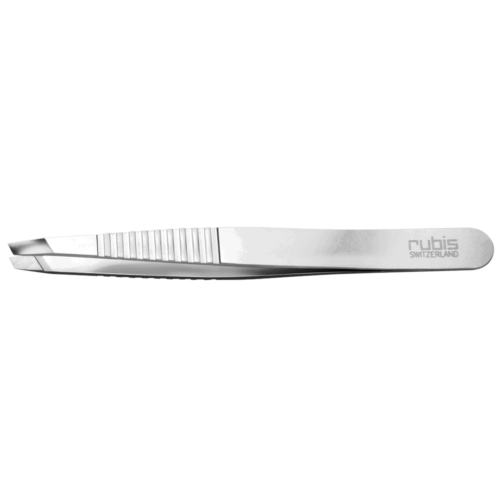 RUBIS pincet Pro Grip schuin 10 cm
