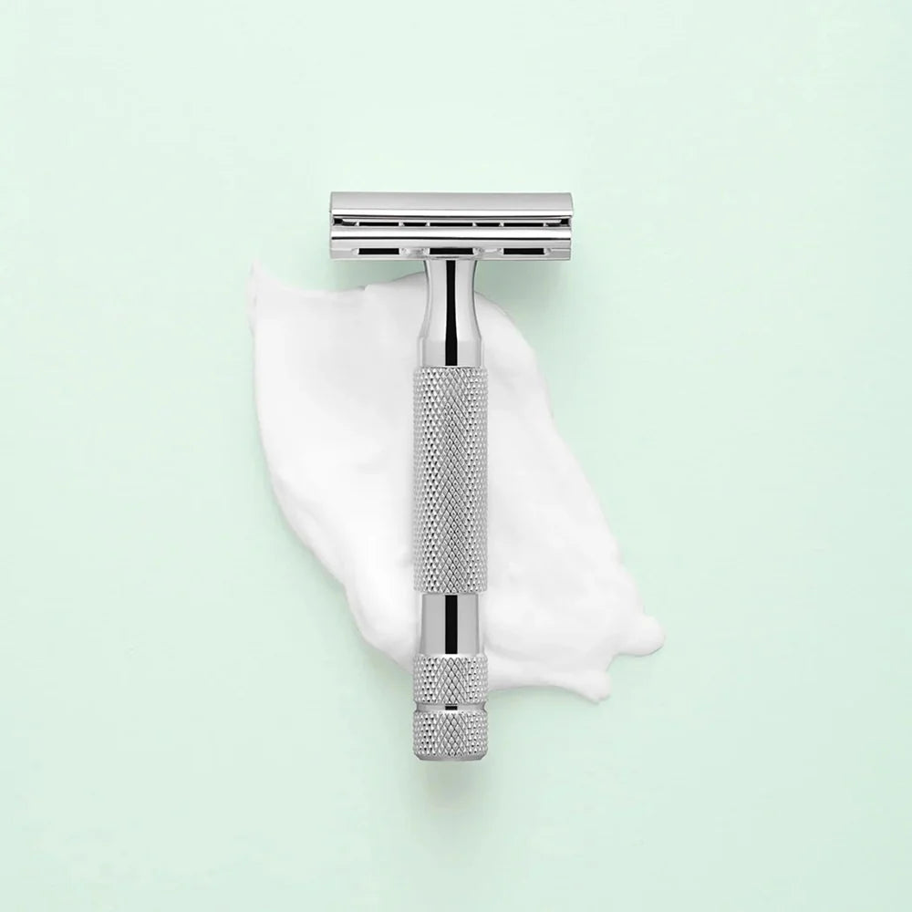 Rockwell Razors 6C safety razor – White chrome-plated – Length 9.5 cm