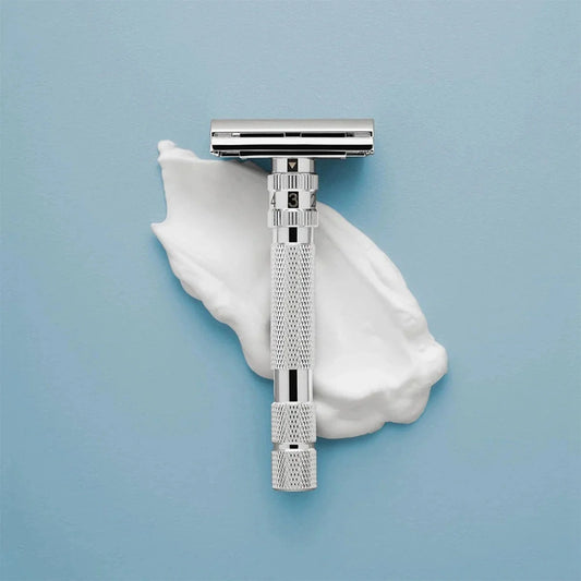 Rockwell - Maquinilla de afeitar T2 - White Chrome – Longitud 9,5 cm