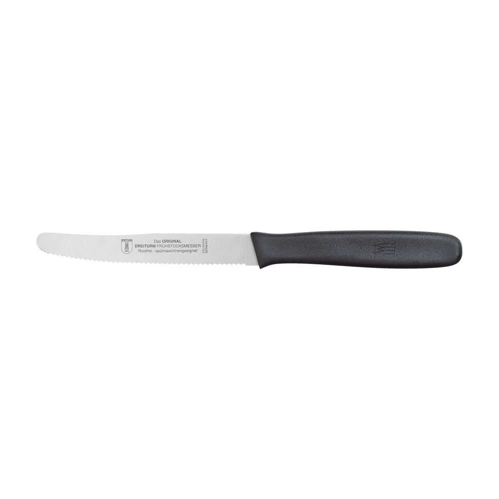 Couteau de petit-déjeuner Dreiturm de Solingen avec manche en plastique noir, longueur 12,0 cm
