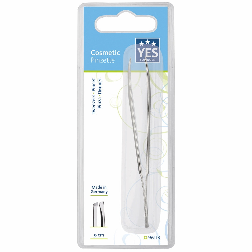 Pinza YES Solingen oblicua grande – Acero especial, niquelado, vista 3