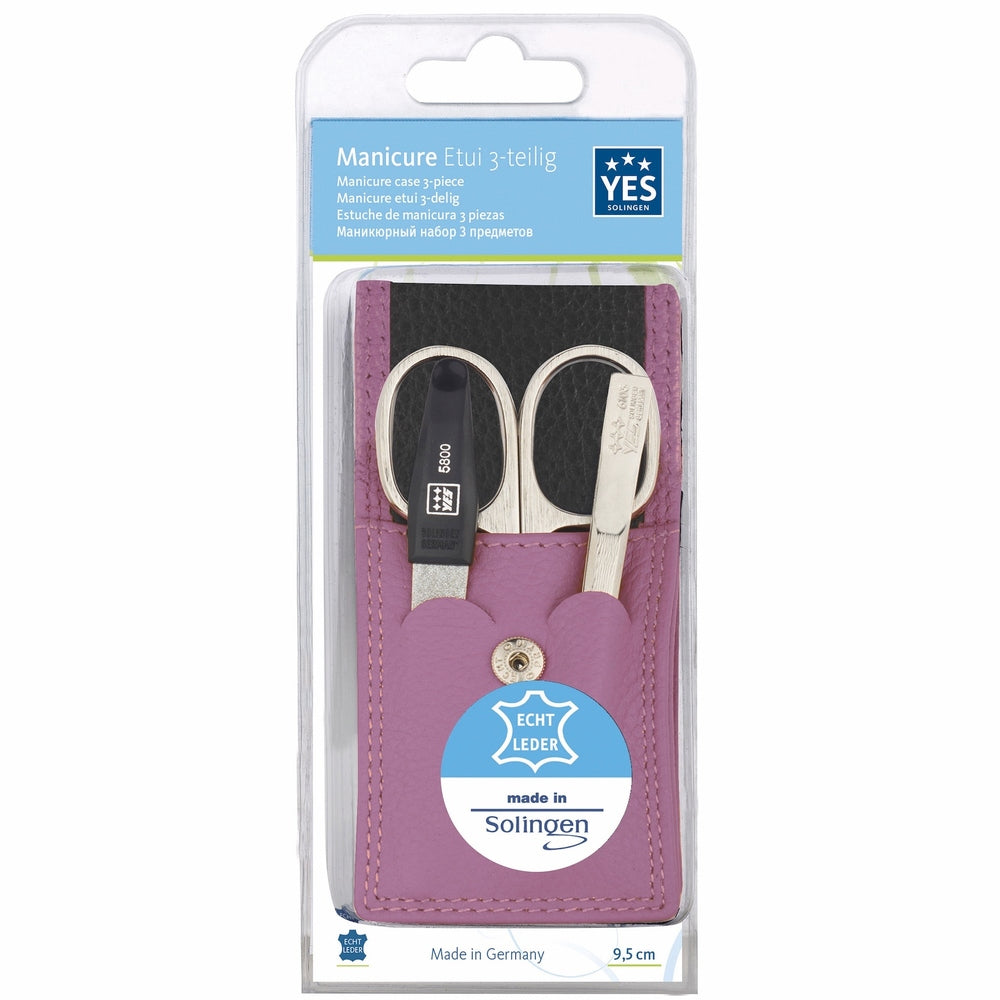 YES Solingen manicure pocket case lavender 3-piece – Colour purple, view 4