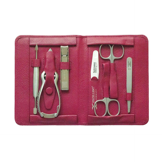 Etui do manicure z nożyczkami, cążkami do paznokci i pilnikiem