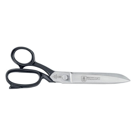 Dreiturm tailor's scissors with black finger rings from Solingen