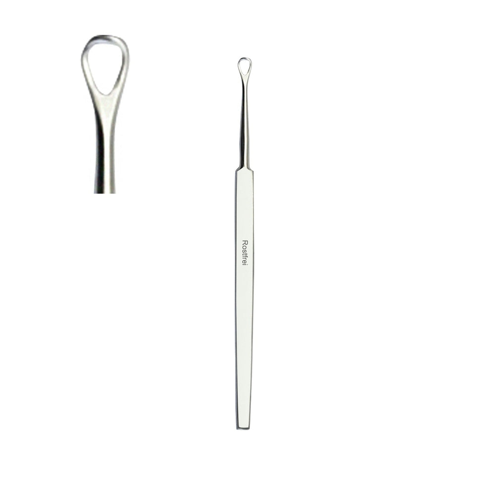 Ear cleaner with large loop made of stainless steel