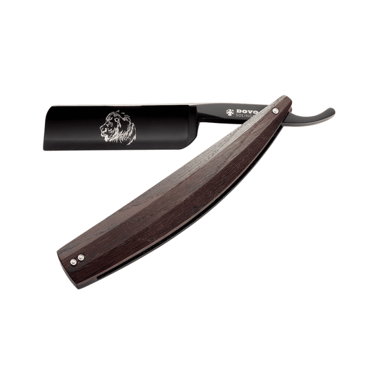 Dovo scheermes ARENA met gebruineerd 8/8-inch lemmet en heften van gerookt eiken
