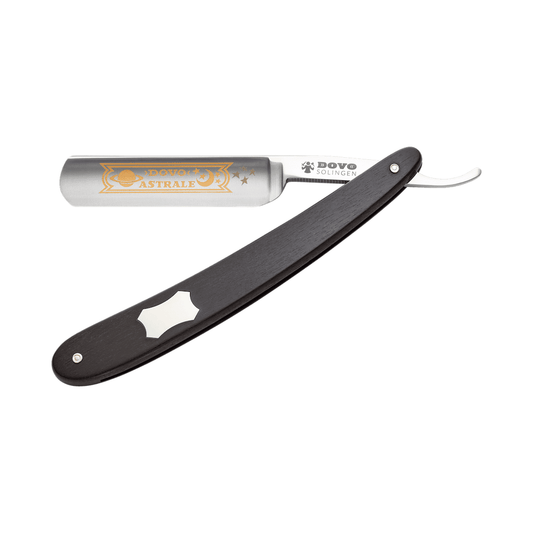 Dovo Astrale scheermes met ebbenhouten heft en volhol geslepen 5/8-inch lemmet