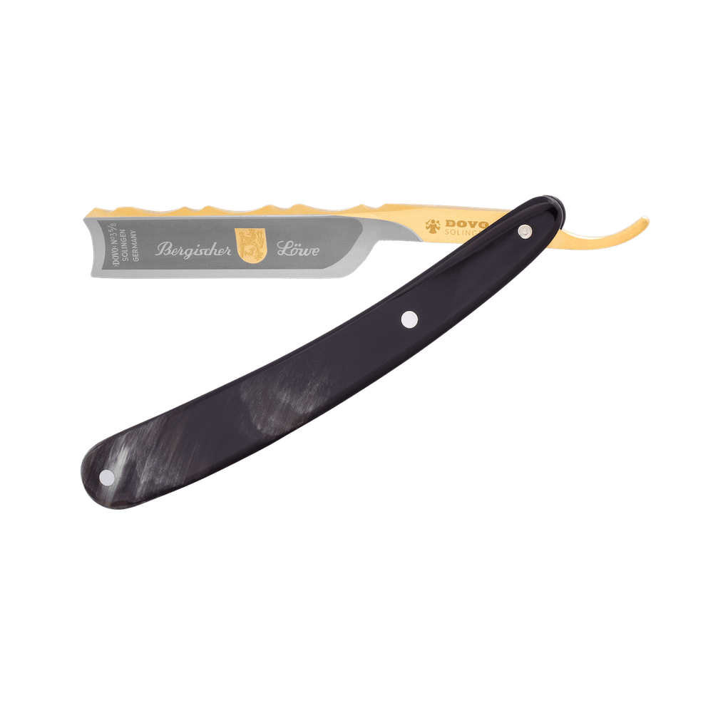 DOVO Bergischer Löwe 5/8 inch scheermes met heften van Afrikaanse runderhoorn