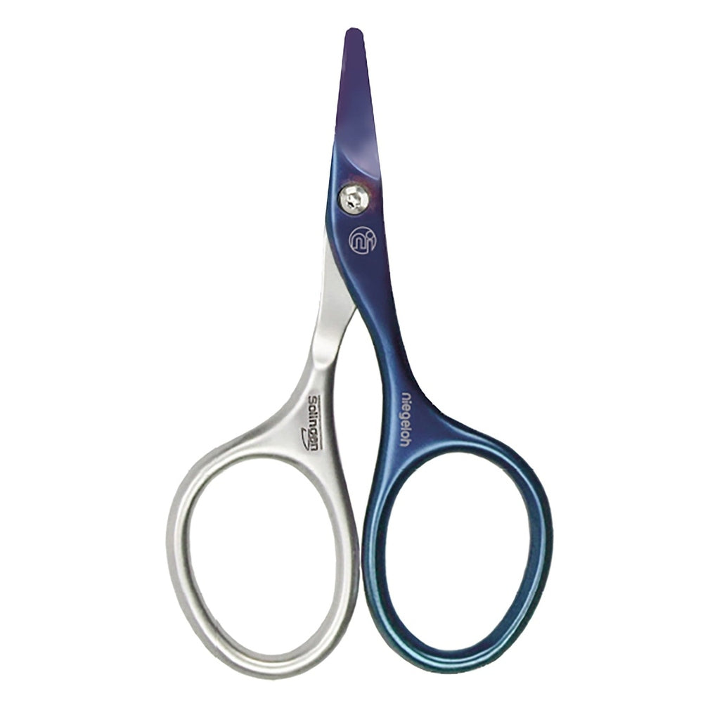 Ciseaux pour bébé Inox style Titanium bleu acier auto-affûtants