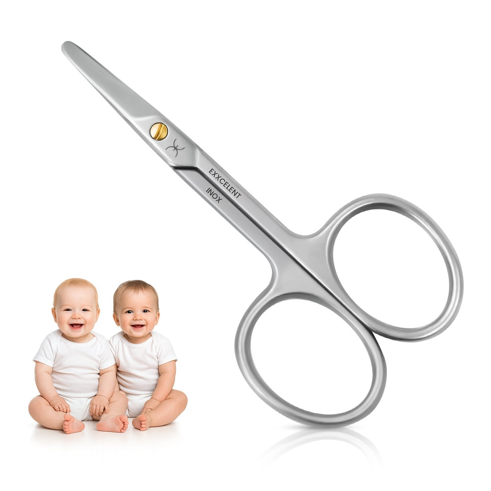 Rounded blade ends of the baby nail scissors protect delicate skin – view 2