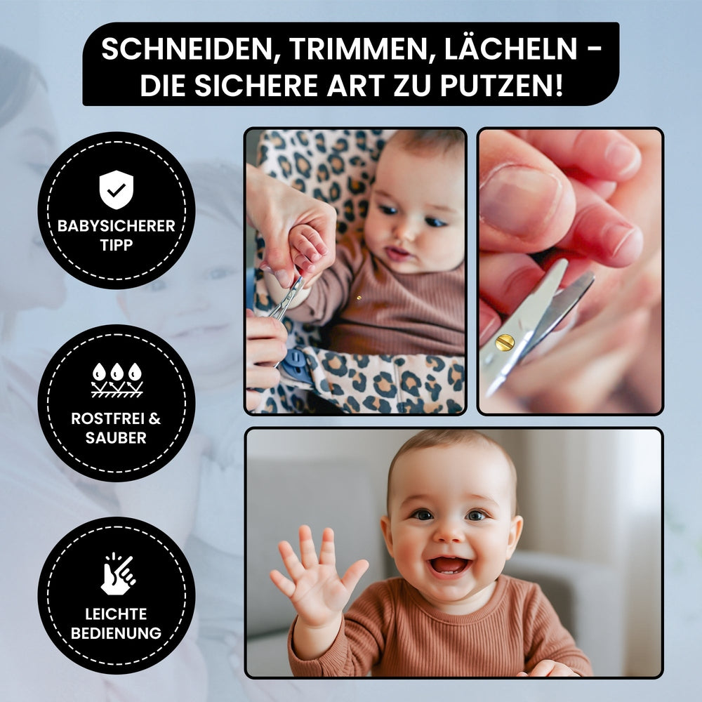 Blades of the baby scissors with rounded tips in detail – view 8