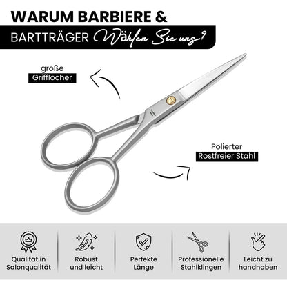 Ciseaux à barbe 12 cm – forme de poignée ergonomique, vue 5