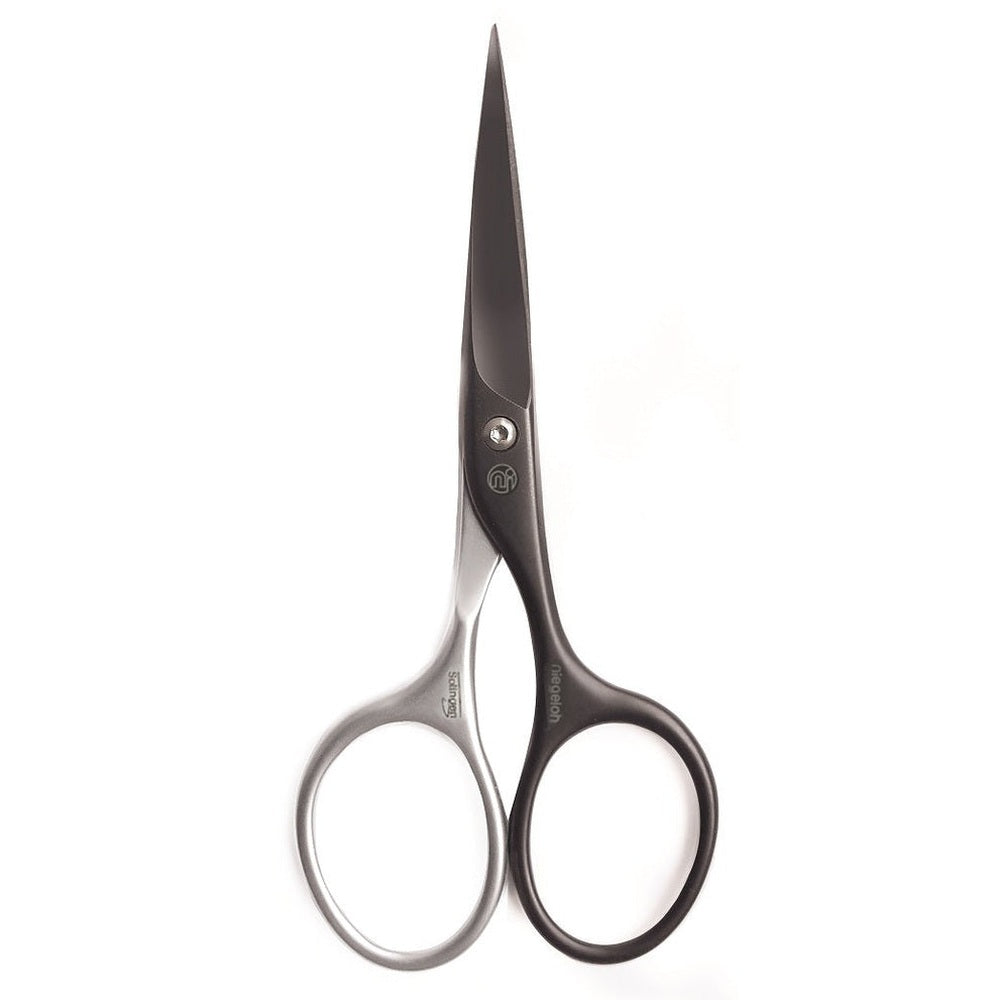 Niegeloh beard scissors Inox style Titanium in black with pointed blades from Solingen