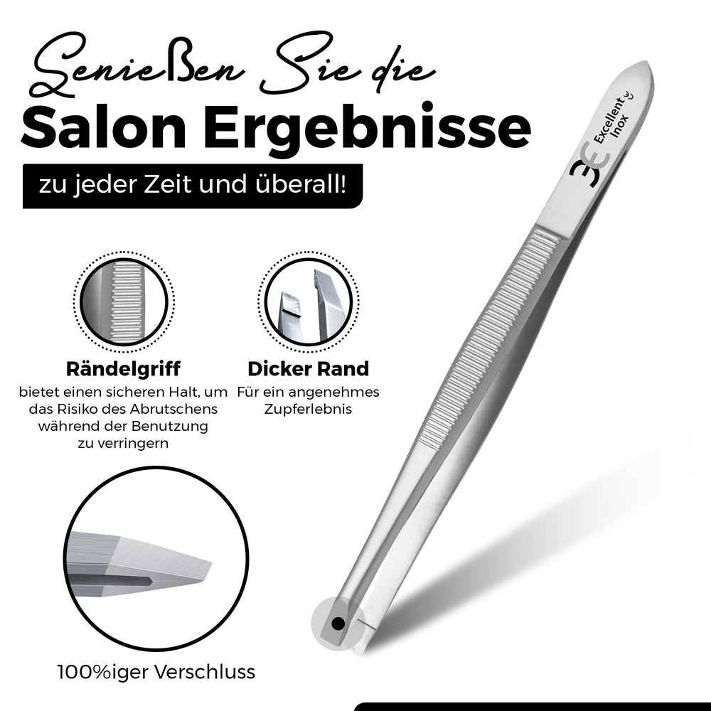 Eyelash tweezers - straight tip – Length 9 cm