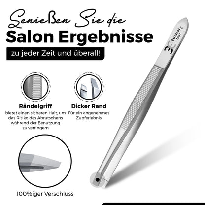 Eyelash tweezers - straight tip – Length 9 cm